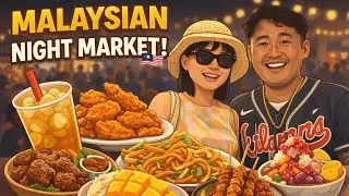 Malaysian Night Market Food Tour 🍜🍗 | Box Hill Street Food | Cherrie & Keno in Melbourne