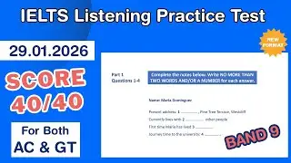 IELTS Listening Practice Test 2026 With Answers 29.01.2026 - Test #219
