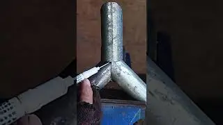 How To Make Y Branch In Metal Pipe #welding #newpost #fabrication