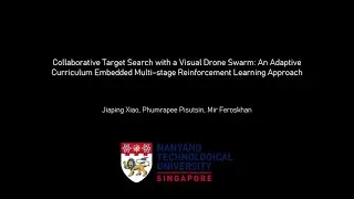Collaborative Target Search with a Visual Drone Swarm