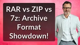RAR vs ZIP vs 7z: Archive Format Showdown!
