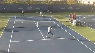 Raven Klaasen practicing volleys at the US Open