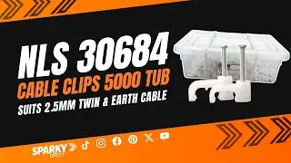 NLS 30684 | Плоские кабельные зажимы 12 мм для двухжильного кабеля 2,5 мм и кабеля заземления | У...