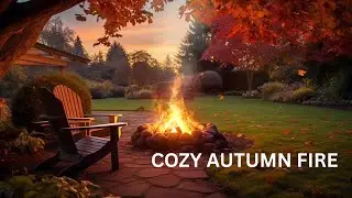 Cozy Autumn Campfire 🍂🔥 Relaxing Fall Night Ambience | Fire Sounds