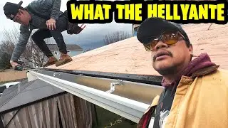 What the helly! 😂 Gutters started on this solo mission day! 🤙🏾