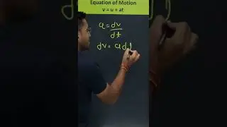 Equation of Motion  V = u + at #jeemainphysics #iitjee ##
