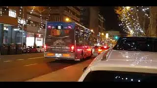 Here is the EMT bus 142 on the number 5 in Madrid Monday 27 December 2021