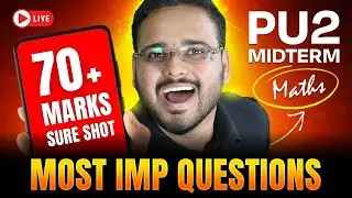 📚 Complete Revision For PU2 Math Midterm | Sure Shot Score 70+ Marks Easily! 💯 #puc2026 #midterm