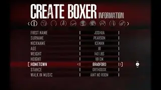 Undisputed - Character Creator