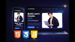 Build a Clean & Responsive Portfolio Website | HTML CSS JavaScript (Free Source Code)