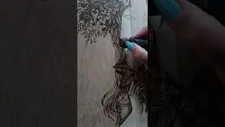 Goddess wooden image - how to make pyrography art - woodburning inspiration