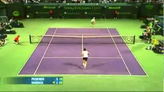 federermagic    Classic Combos  BH Slice Approach + BH Drop Volley! 480p