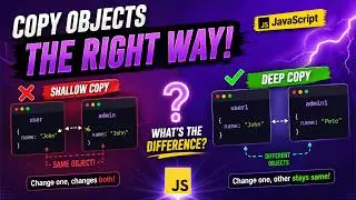 How to Copy Objects in JavaScript | Shallow Copy, Deep Copy & structuredClone() | IT Wala