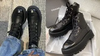 UNBOXING CHANEL BRAVE COMBAT BOOTS  TRY ON