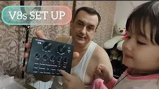 UNBOXING AND SET UP OUR NEW V8s LIVE SOUNDCARDS+MOBILE SET-UP #update #karaoke #music #family 