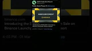Public Beta Phase III STEPN token sale on Binance Launchpad
