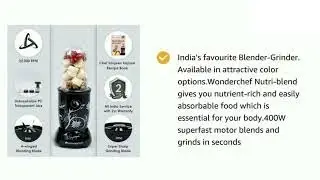 The Best Mixer Grinder- Wonderchef | Best Kitchen Appliances | All in One Mixer-Grinder-Blender |