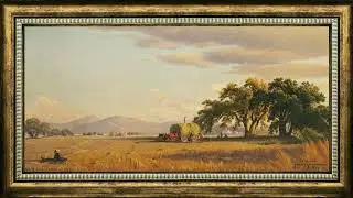 4K UHD TV Framed Art Screensaver | Golden Harvest Landscapes Painting | No Sound | TV Home Wall Art