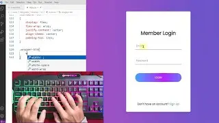 ASMR Keyboard - Modern Login Form UI Design HTML CSS Only - No Talking
