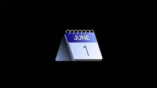 3D Calendar Animation 4K (with sound effects)