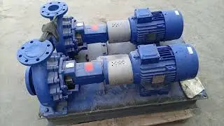Water pump review. Low-pressure industrial water pump. ABB BCC water pump and motor. impeller pump