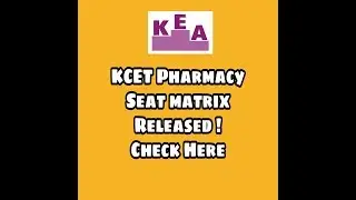 KCET |Seat Matrix | Pharmacy Released !! || KCET 2018 | Shiva Tech Kannada |