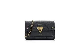 Louis Vuitton Monogram Empreinte Vavin Chain Wallet NM Noir