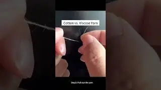 Cotton vs. Viscose Yarn - spot the difference #fabric #fabrics #fashiondesigner #fashiontrends