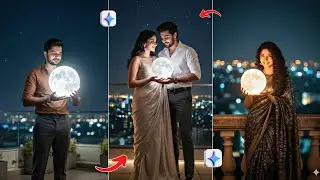 new instagram trending ai couple moon hand gemini photo editing | gemini couple moonhand ai photo ed