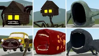 HOUSEHEAD BUS EATER, HOUSE HEAD, SEA EATER, CAR EATER, BLOOP VS ALL TREVOR HENDERSON BATTLE In GMOD!