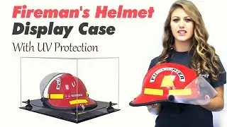 Fireman's Helmet Display Case with UV Protection
