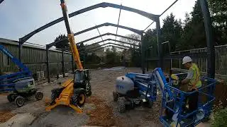 steel frame building                    time-lapse