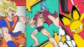 Goku vs cyborg vs Pikachu #animation #goku #cyborg #pikachu #animebrush #funny#2danimation 