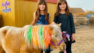 Kate and Lilly Get a Surprise Present - Tiny Ponies!