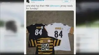 Pittsburgh Steelers star Antonio Brown unveils custom jerseys to support Cleveland Browns