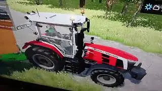 G&eacute;rard  massey ferguson  8s.225 dyna  7 benne 3essieu  joskin  au  broyage de bois 