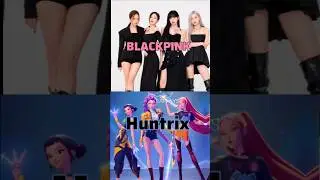 @BLACKPINK and Huntrix #kpop #V/S #blackpink #Huntrix #KpooDemonHunters
