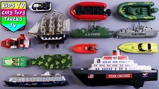 Learn Water Transport Vehicles For Kids | Toy Videos