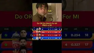 Do OR Die match for Mumbai Indians!  PBKS vs MI | #viralshorts #shorts