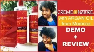 DEMO + 4C Hair Product Review : Creme of Nature's Argan Oil Products