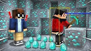 Trolling my little brother with minecraft xray