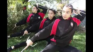 Sai Weapon training on front lawn