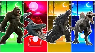 King Kong 🆚 Crocodile  🆚 Godzilla &nbsp; 🆚 Spinosaurus|| Coffin Dance Song Tiles Hop Edm Rush