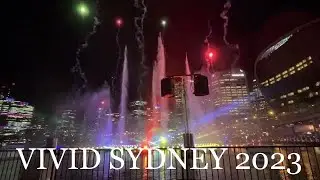 Spectacular water, fire, light & music show &ldquo;Elemental&rdquo; | Vivid Sydney 2023 | Darling Harbour