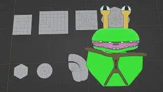 Blender Tutorial Organic and Hard Surface modeling topology design patterns part 1