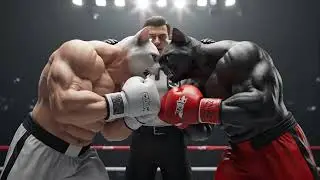 Legendary Grand Hall Boxing Battle | White Papa Cat Wins Epic Fight 🥊🐱