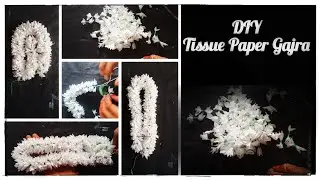 Tissue Paper Jasmine Flower Garland | Gajra Making | Tissue Papercraft | DIY Paper Flower#viralvideo