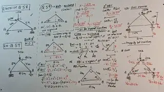 Part5/Lecture46/Exercise Qs 58& 59(Analysis of Statically determinate pin jointed plane frames)