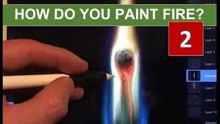 HOW TO PAINT FIRE 2. Apple Pencil Drawing Tutorial on iPad Pro