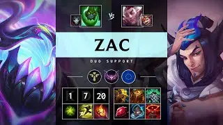 Zac Support vs Rakan - EUW Master Patch 25.08